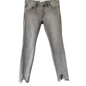 Current/Elliott Women’s Gray Raw Hem Jeans Size 28 Stretch Denim NEW